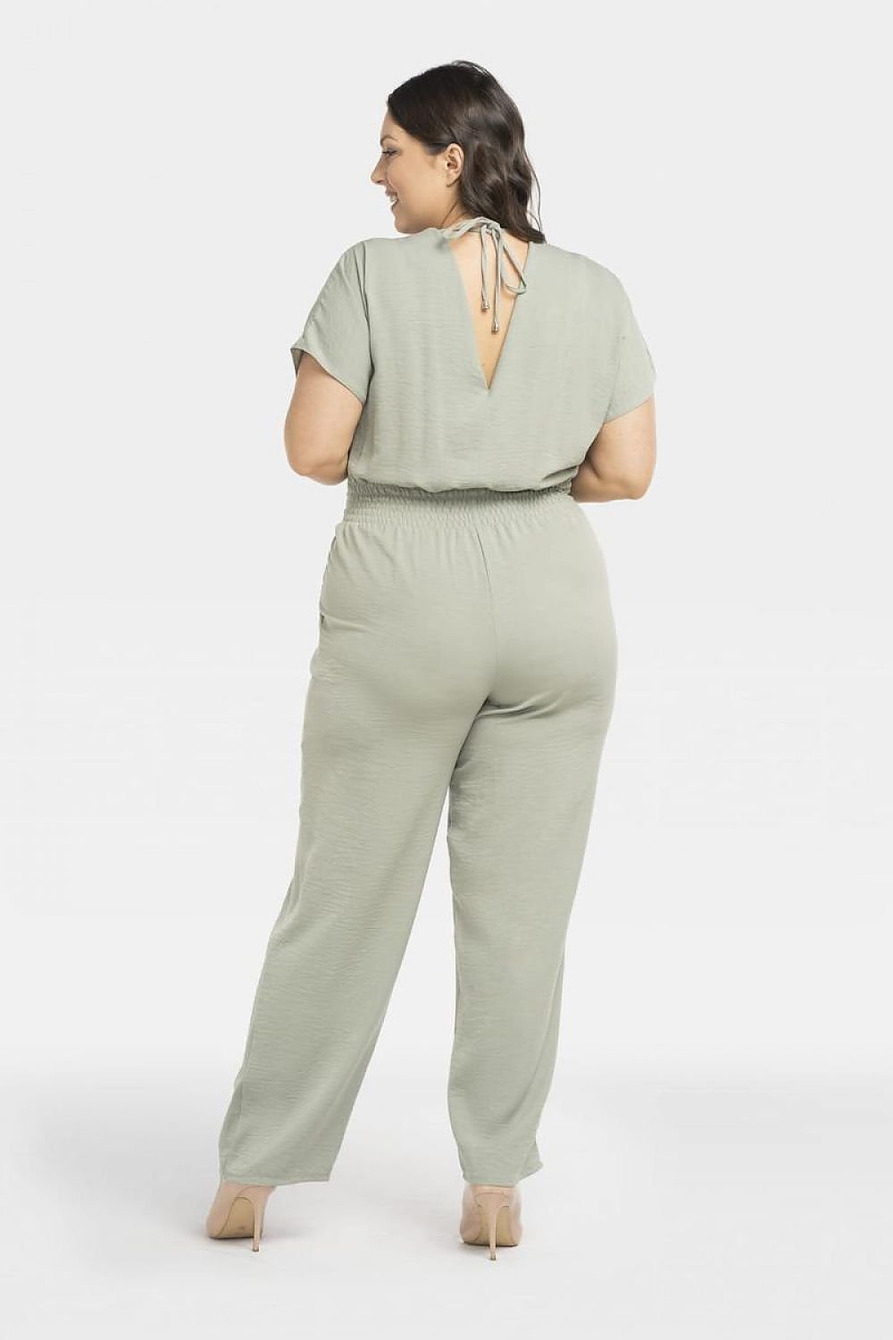 Plus Size Tie-Back Jumpsuit