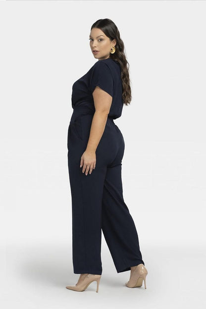 Plus Size Tie-Back Jumpsuit