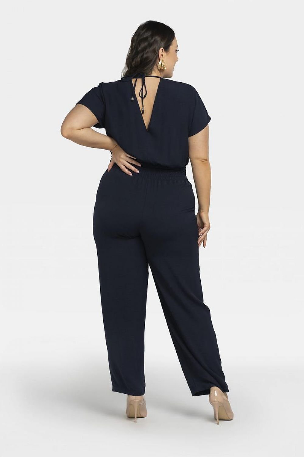 Plus Size Tie-Back Jumpsuit