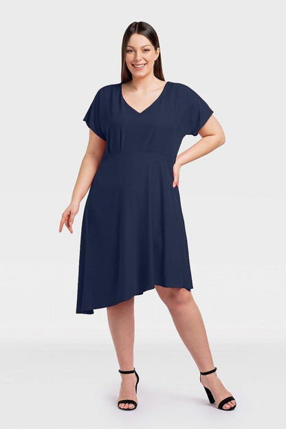 Plus Size Asymmetrical Dress