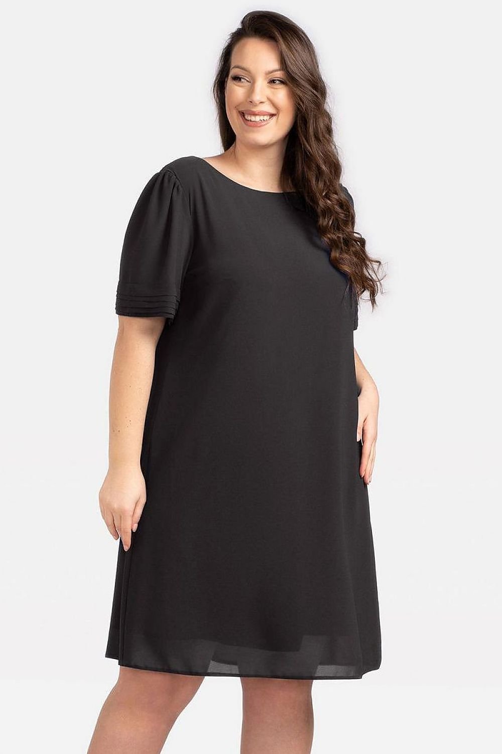 Plus Size Chiffon Dress black