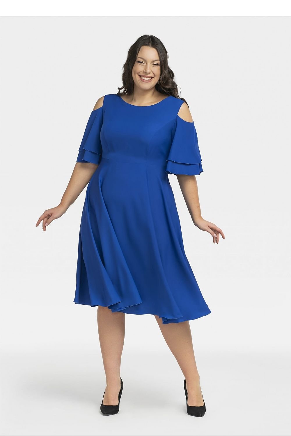 Plus Size Flared Formal Dress