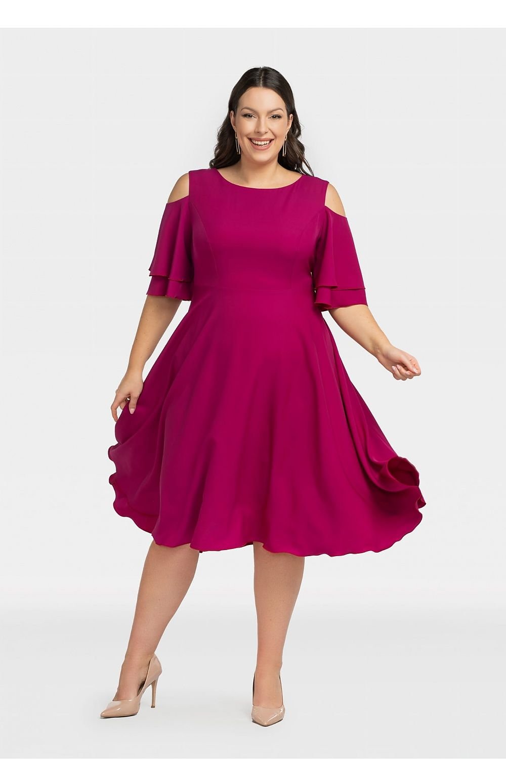 Plus Size Flared Formal Dress