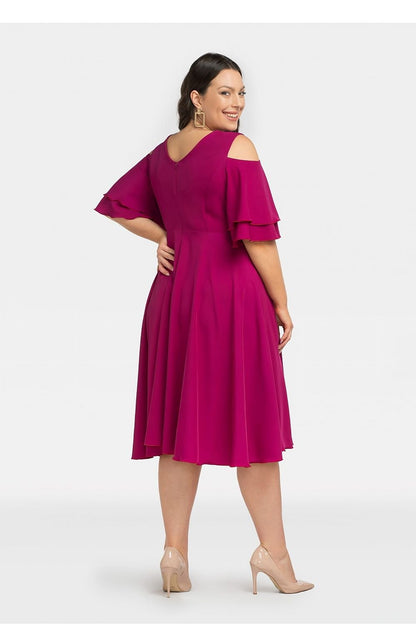 Plus Size Flared Formal Dress