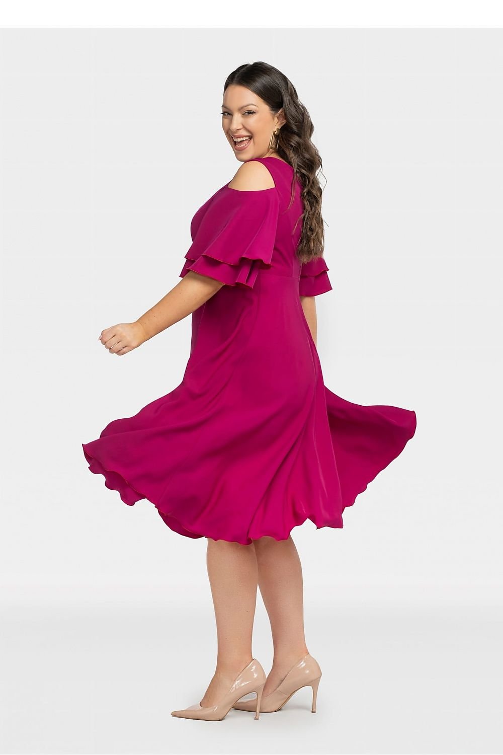 Plus Size Flared Formal Dress