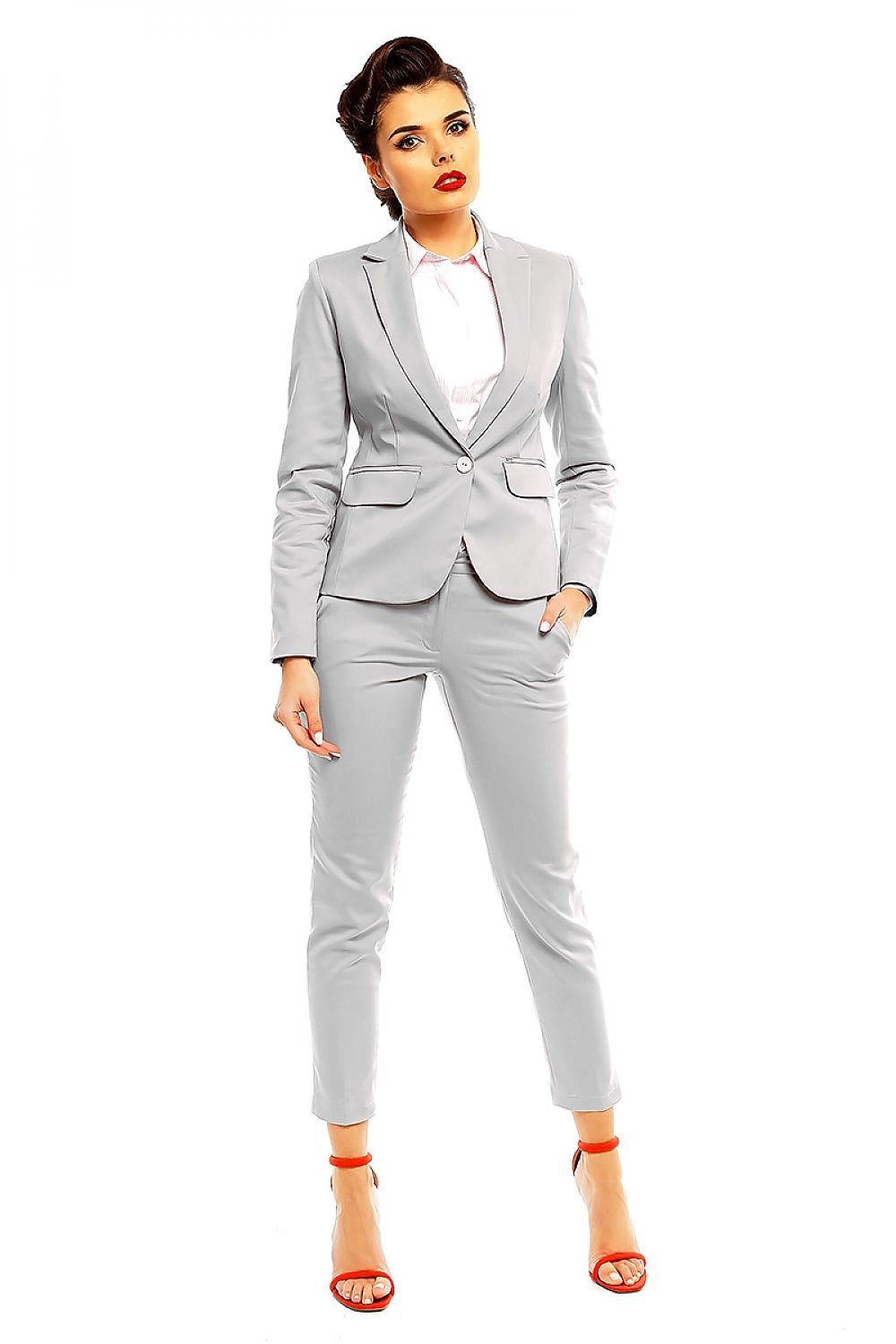 Classic Cotton Blazer grey