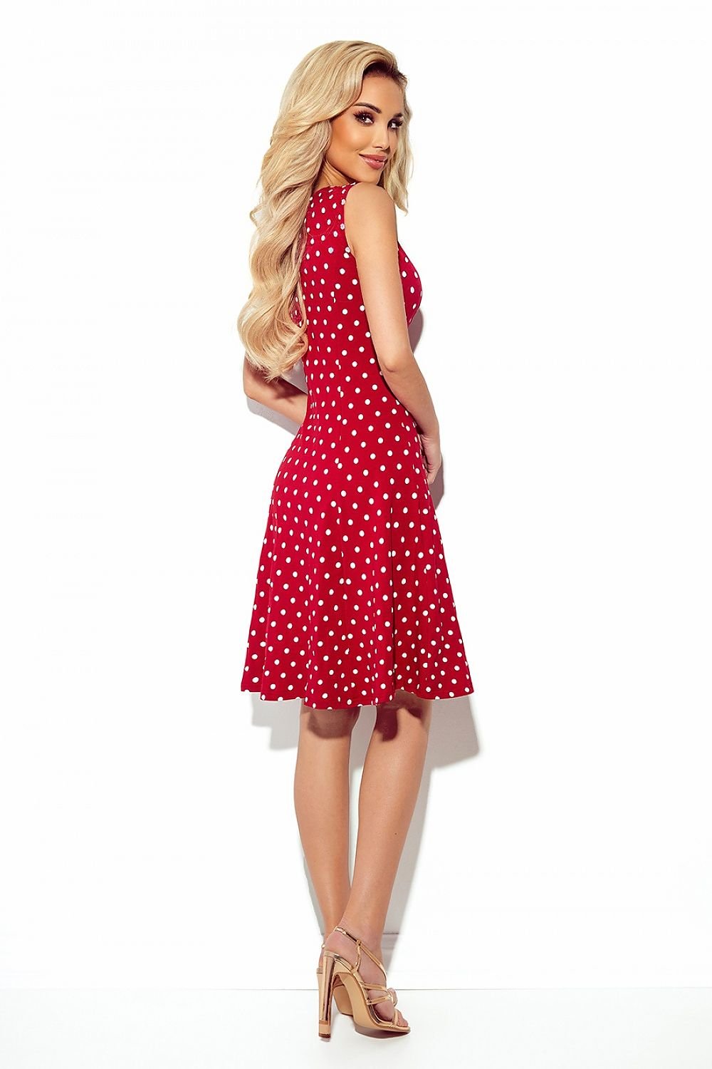 Maroon Polka Dot Dress