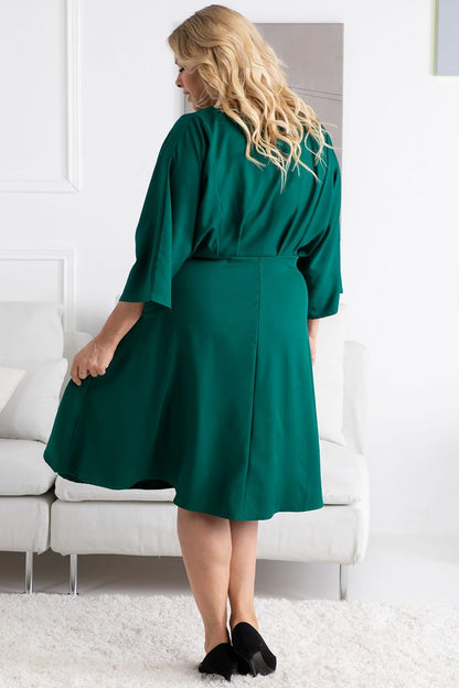 Plus Size Heart Neckline Dress