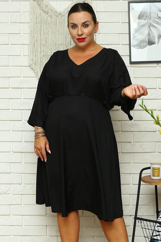 Plus Size Fit and Flare Dress black