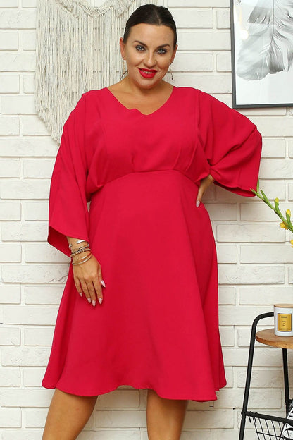 Plus Size Fit and Flare Dress pink