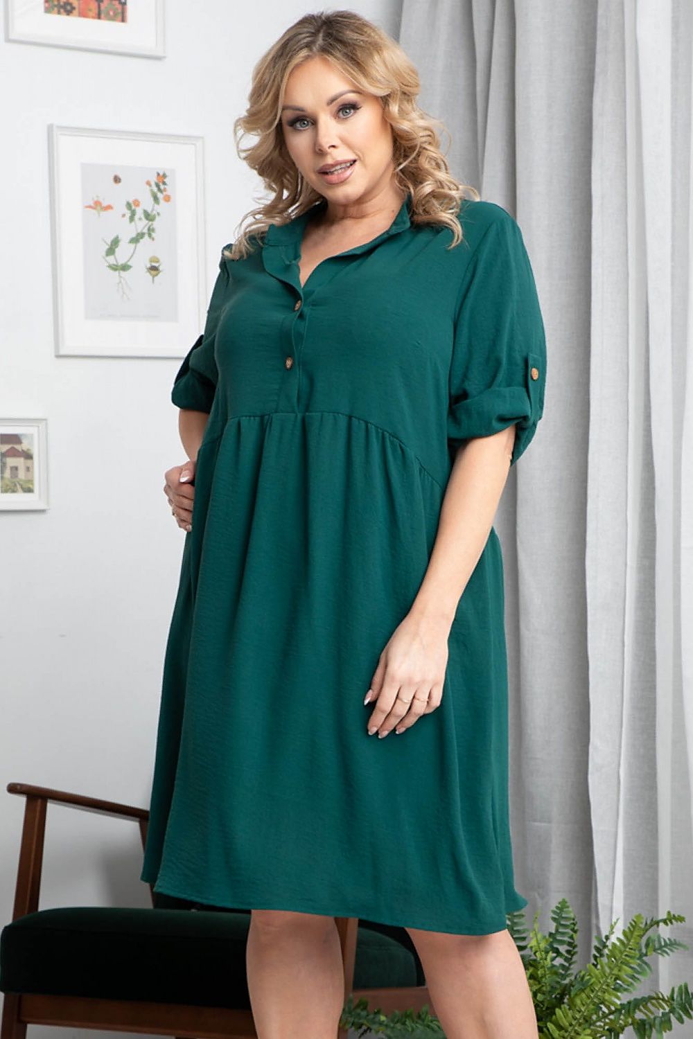 Plus Size Nursing Dress green