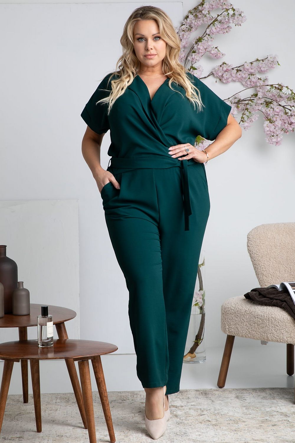 Farida Envelope Plus Size Jumpsuit green