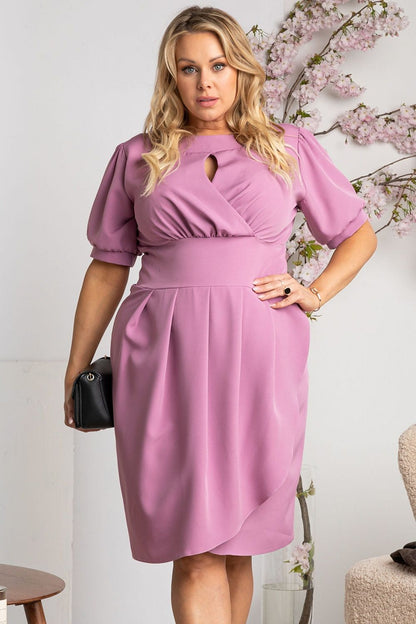 Plus Size Teardrop Waist Dress violet