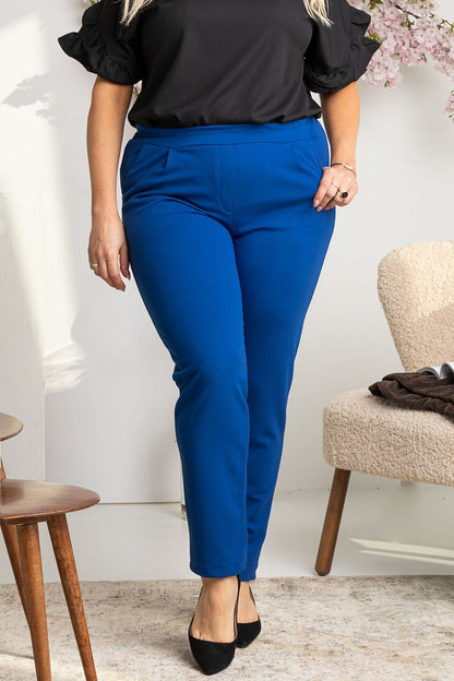 Curvy Comfort Stretch Trousers blue