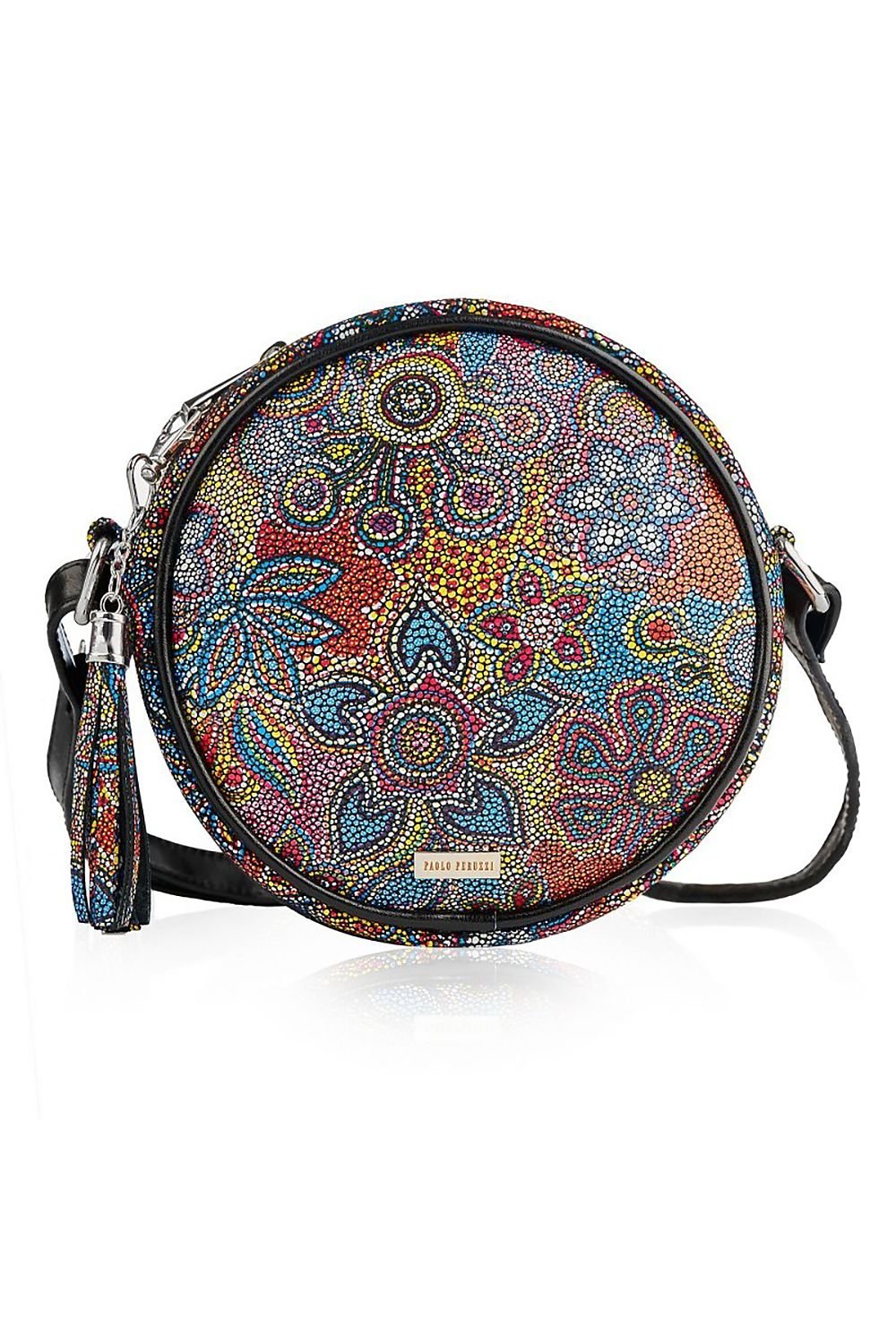 Patterned Leather Shoulder Bag multicolor one-size-fits-all