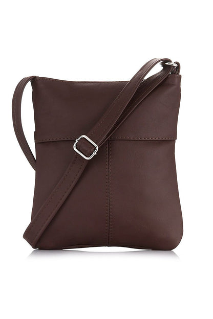 Mini Leather Satchel brown one-size-fits-all