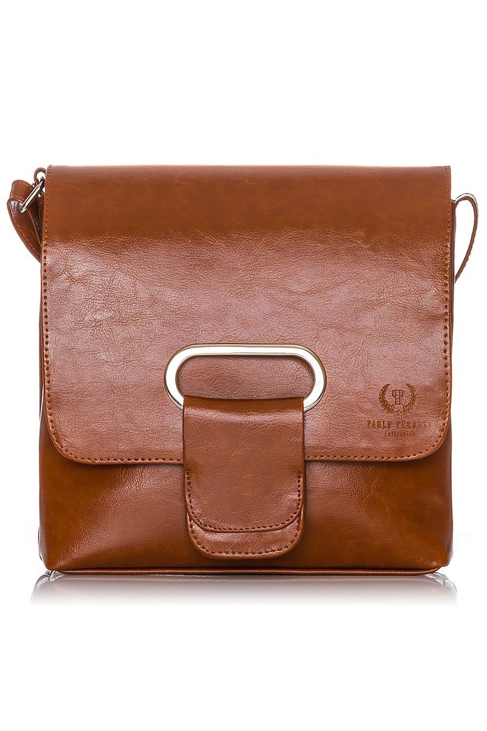 Convertible Leather Satchel brown one-size-fits-all