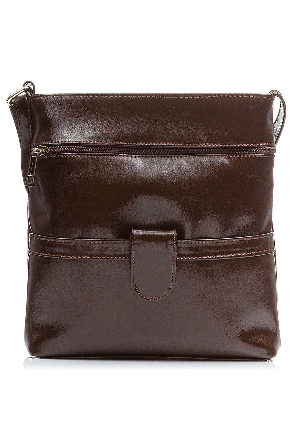 Leather Convertible Letterbag brown one-size-fits-all