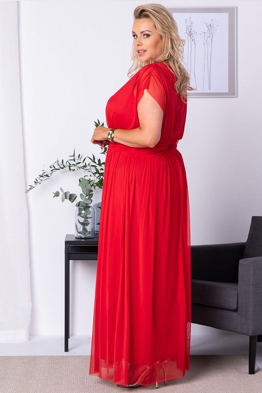 Plus Size Tulle Maxi Dress