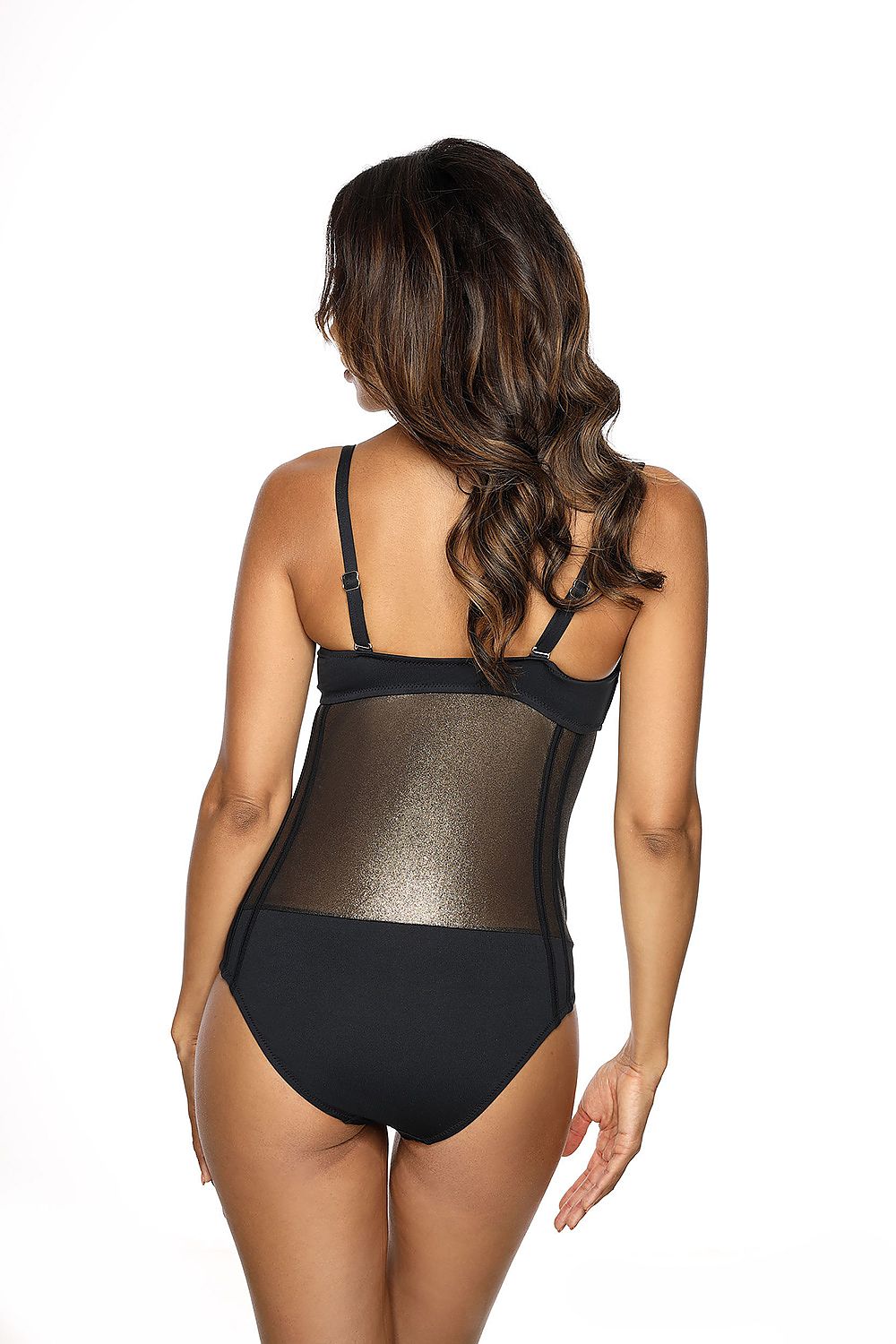 Slimming One-Piece Swimsuit with Padded Push-Up Bra