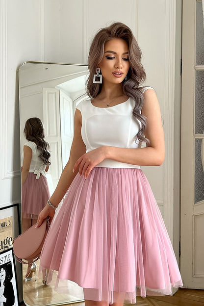 Elegant Belted Bridesmaid Dress