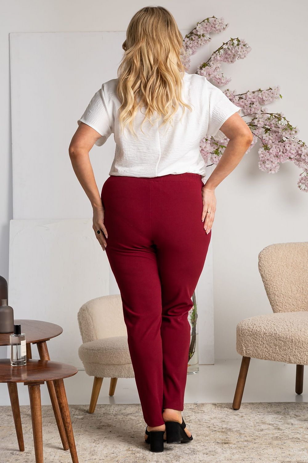 Plus Size Elastic Waist Trousers