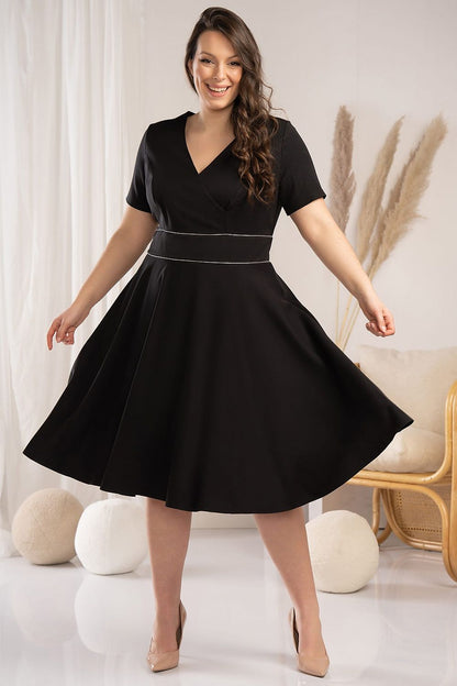 Plus Size Fit and Flare Dress black