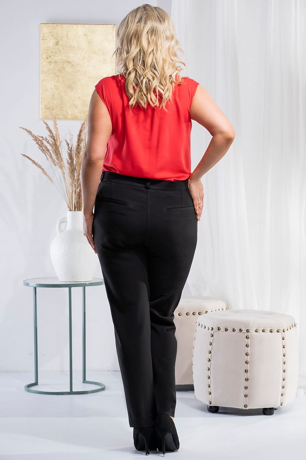 Plus Size High-Waisted Tapered Pants