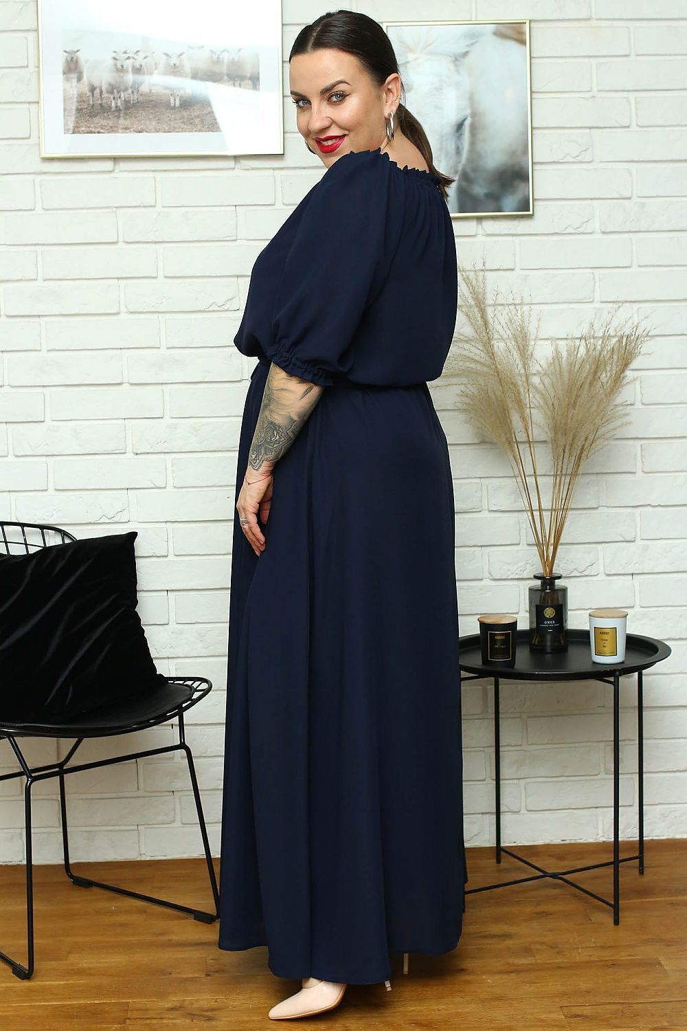 Plus Size Maxi Dress with Slit