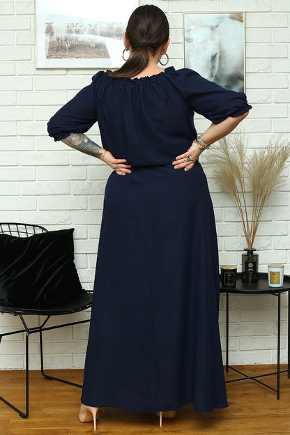 Plus Size Maxi Dress with Slit