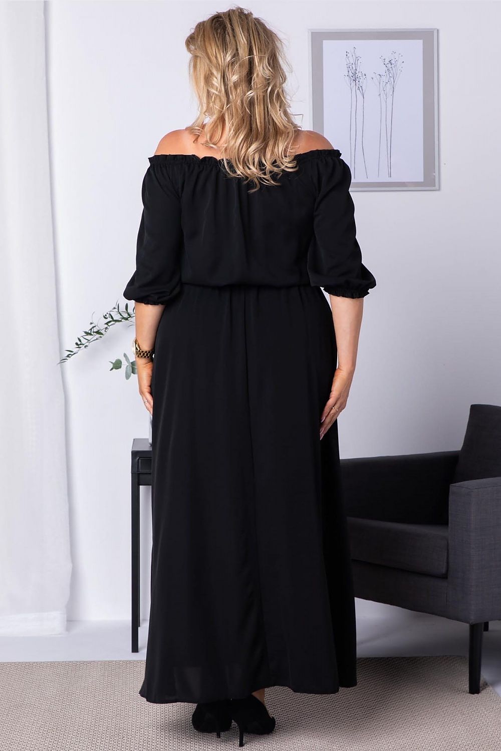 Plus Size Maxi Dress with Slit