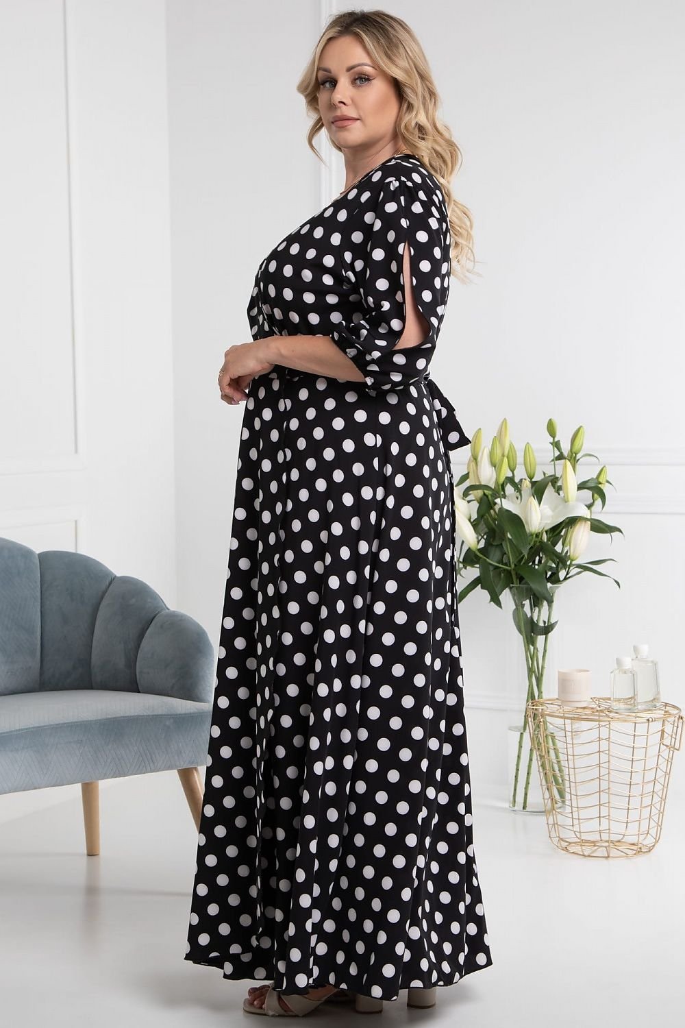 Plus Size Maxi Dress with Split