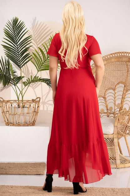 Plus Size Wrap Maxi Dress