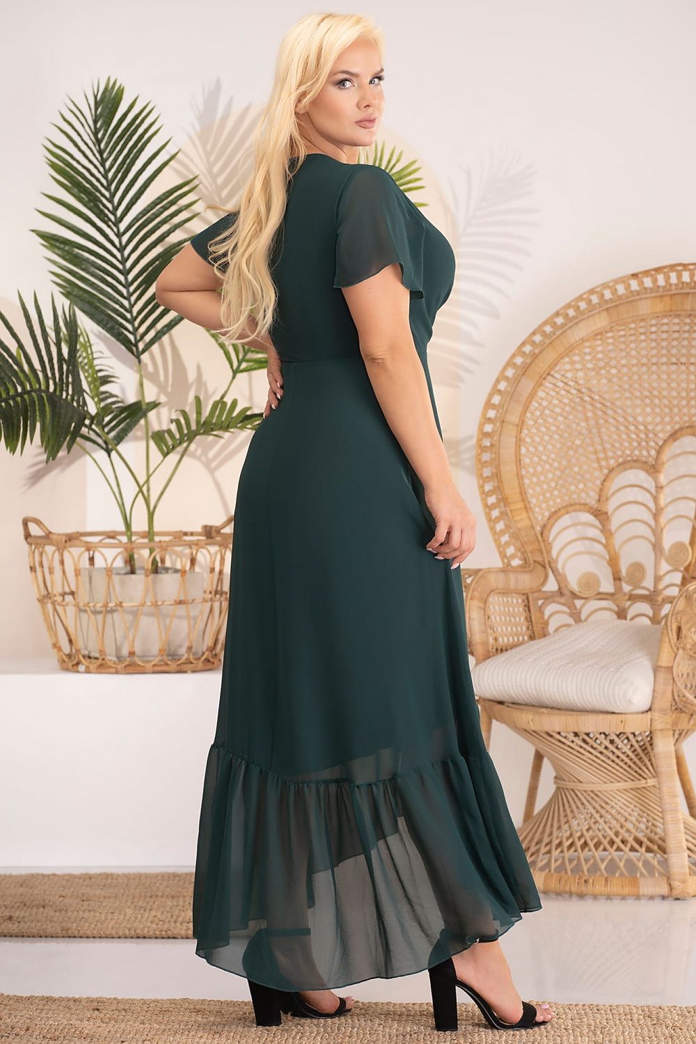 Plus Size Wrap Maxi Dress