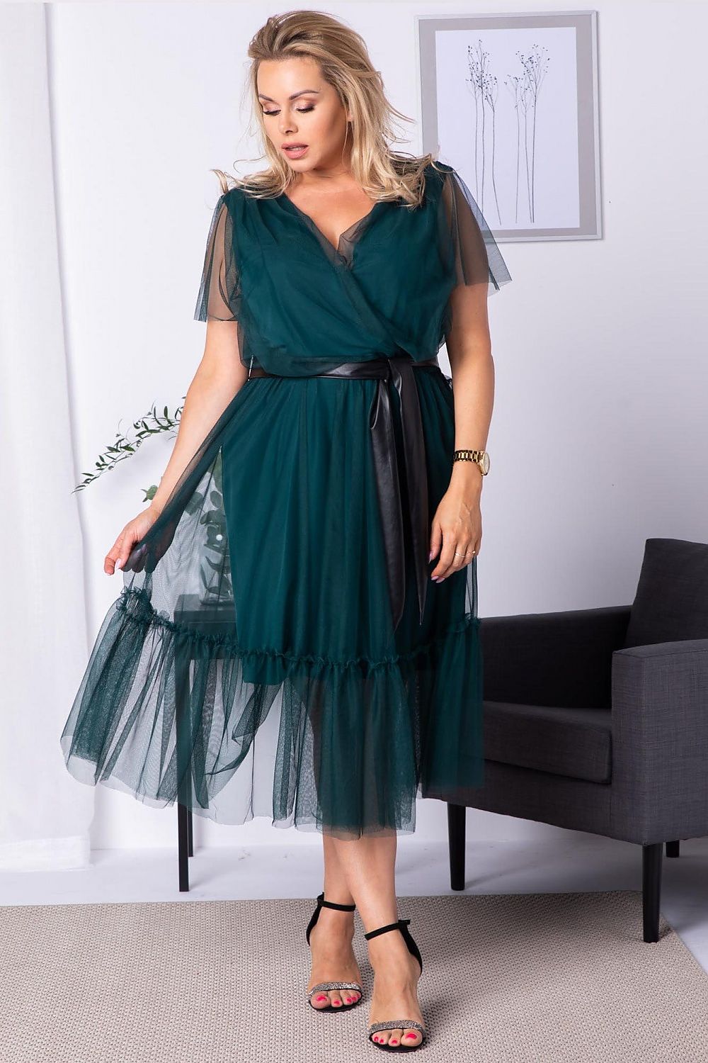 Plus Size Blush Dress green