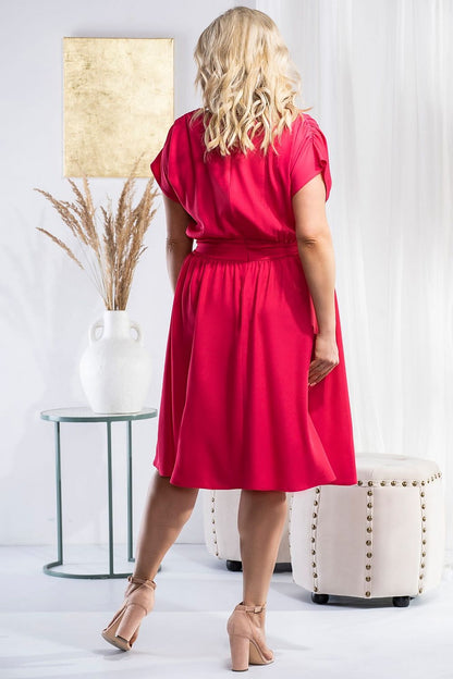 Plus Size Flared Midi Dress