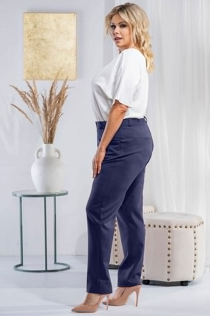 Plus Size High-Waisted Tapered Pants