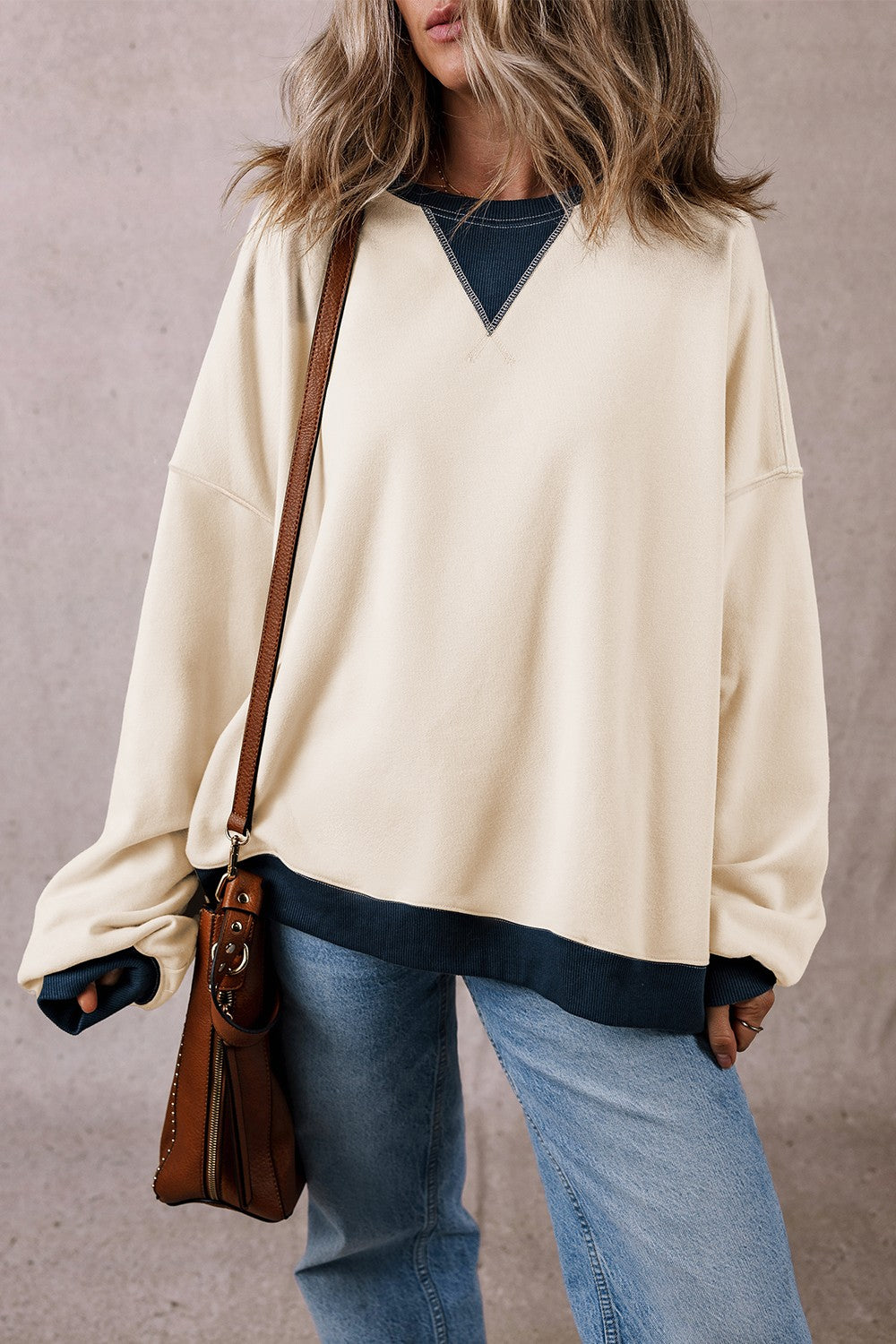 Back-to-School Contrast Sweatshirt