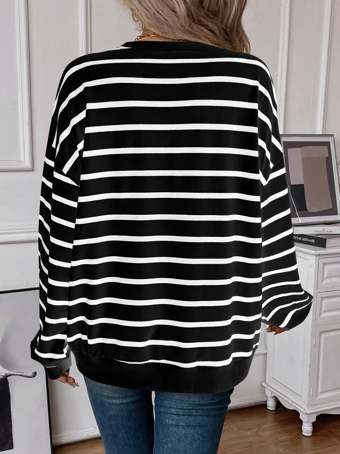 Striped Long Sleeve Sweatshirt