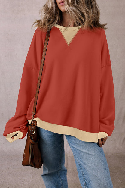 Back-to-School Contrast Sweatshirt