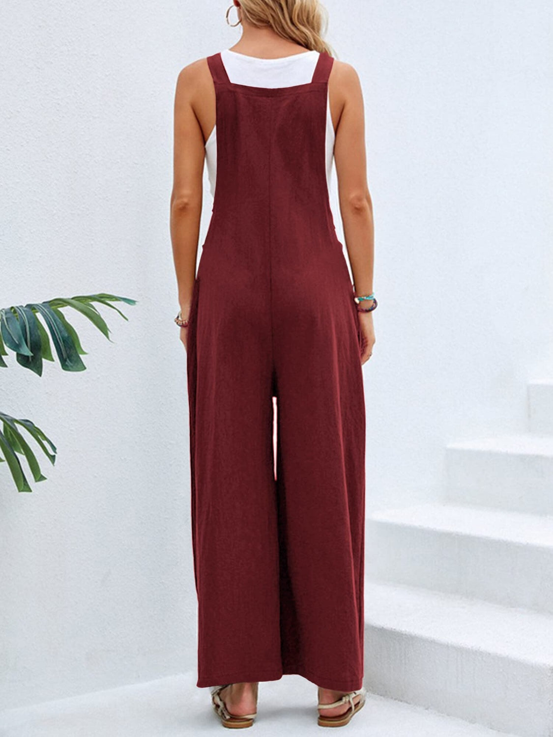 Women's Back-to-School Overalls Burgundy