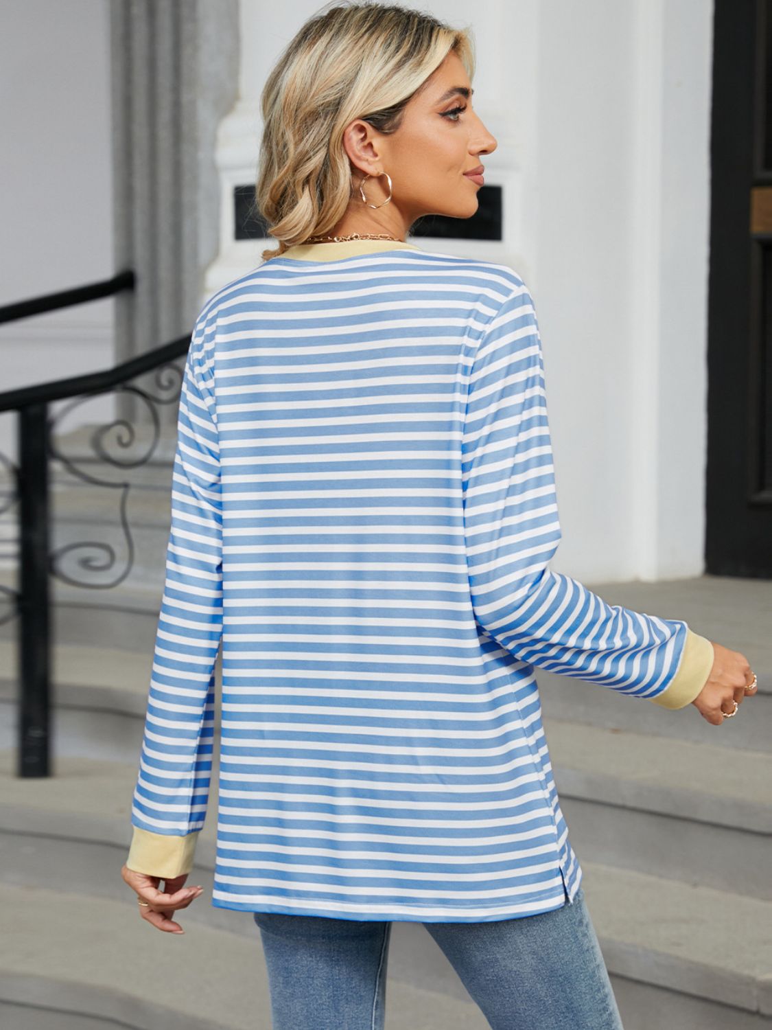 Back-to-School Striped Pocket Tee