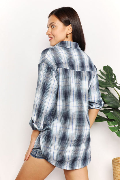 Oversized Plaid Shirt Women