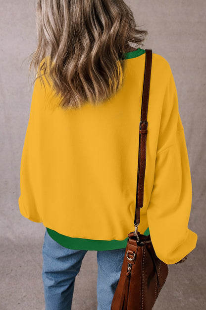 Back-to-School Contrast Sweatshirt