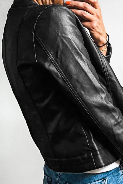 Faux Leather Moto Jacket