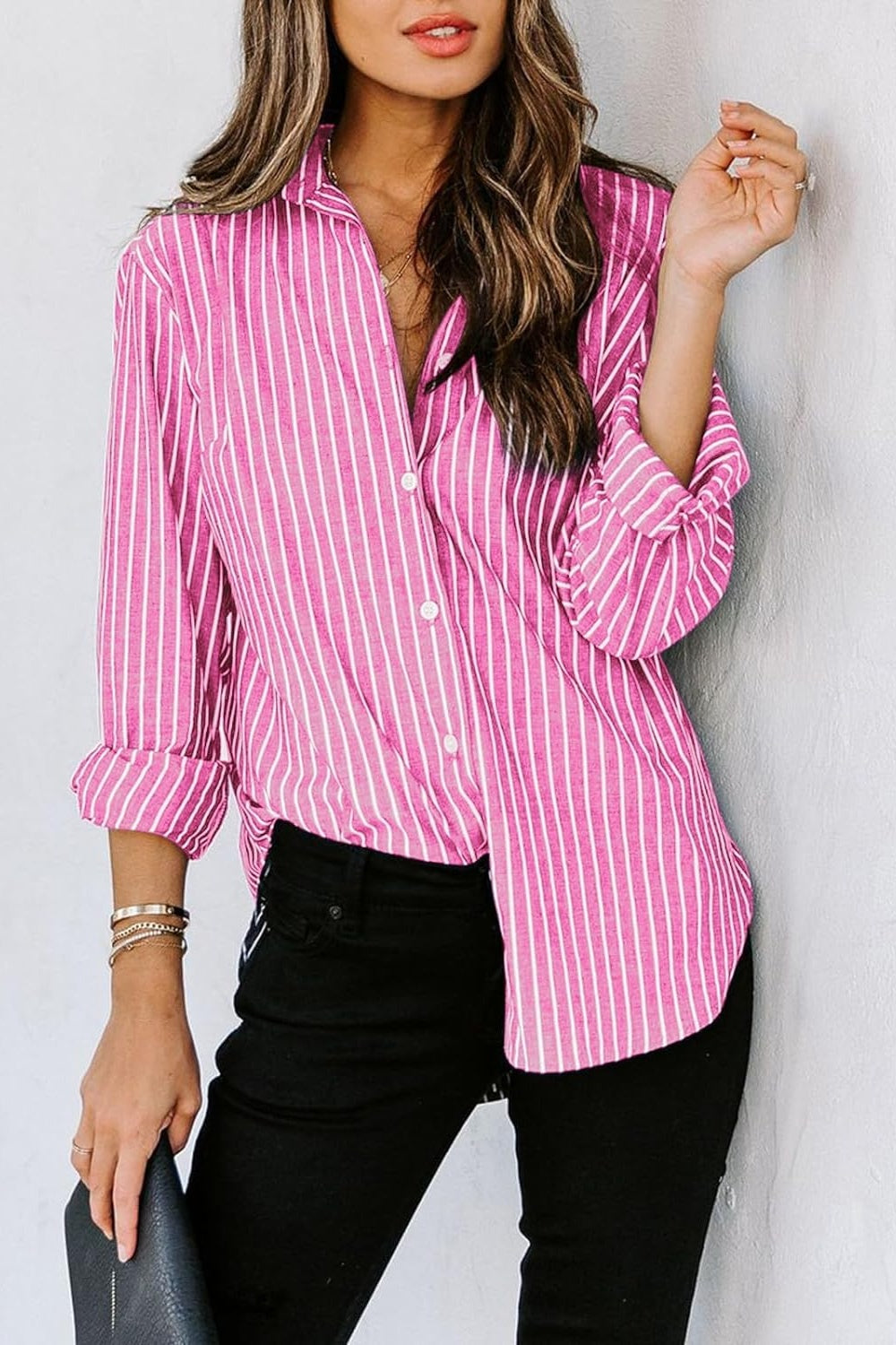 Striped Button-Down Shirt