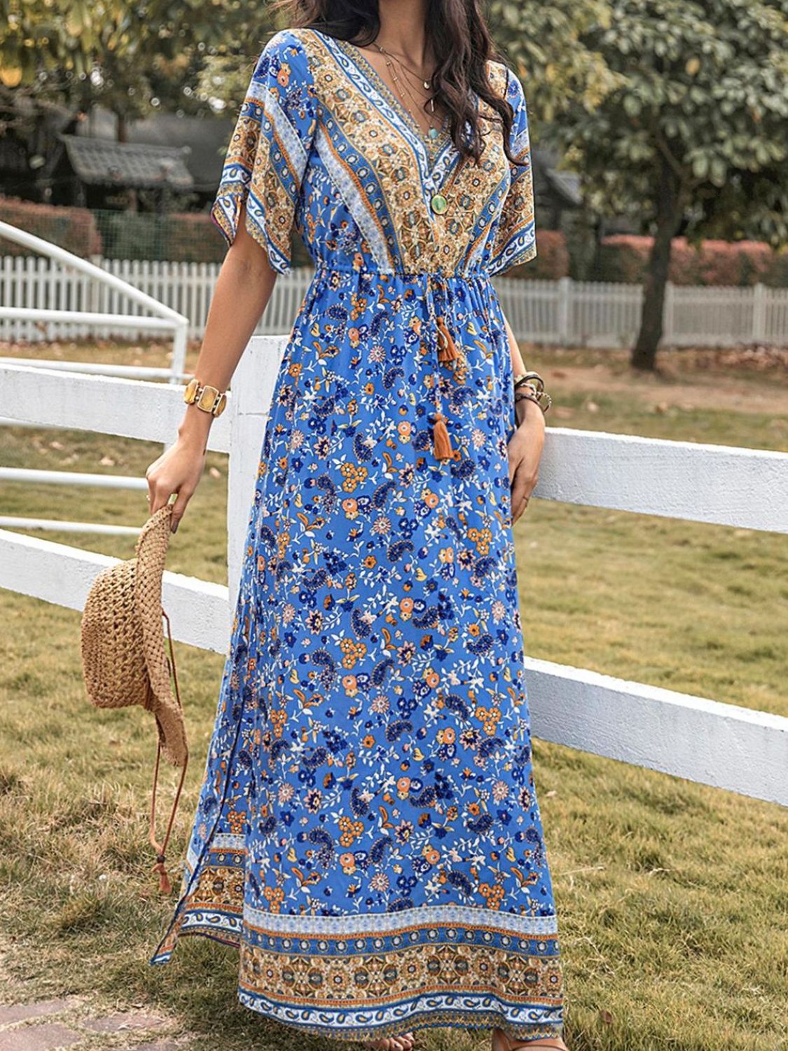 Boho Printed Maxi Dress