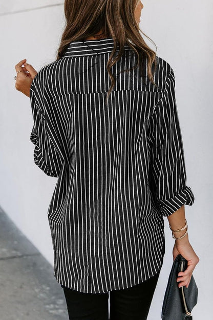 Striped Button-Down Shirt