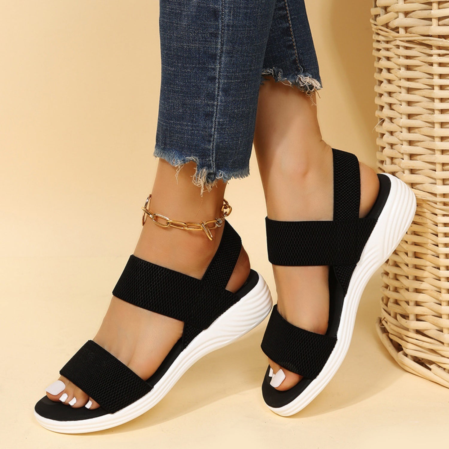 Comfy Rubber Sole Open Toe Sandals