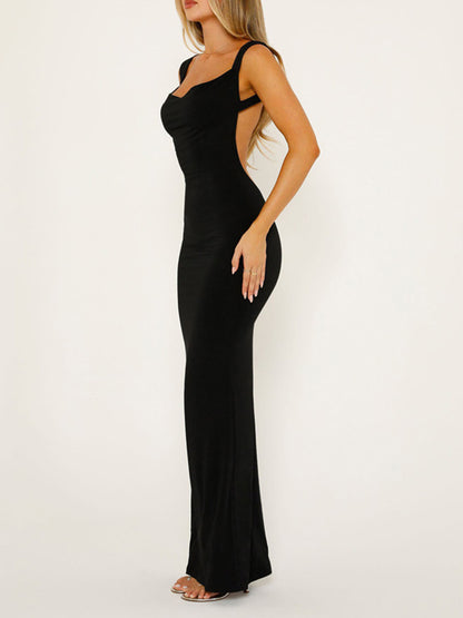 Elegant Backless Maxi Dress